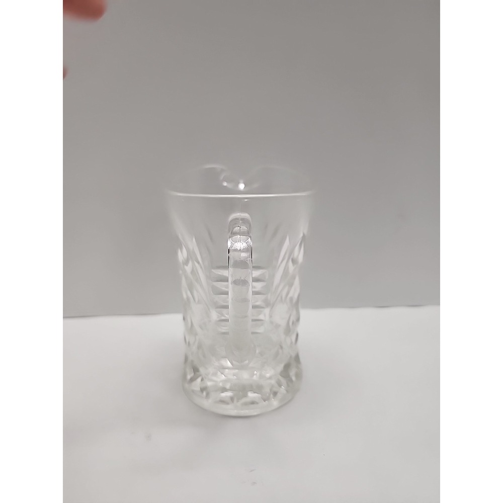 Vintage Anchor Hocking Prescut Clear Glass Small 5" Creamer Jar Pitcher - Picture 4 of 5